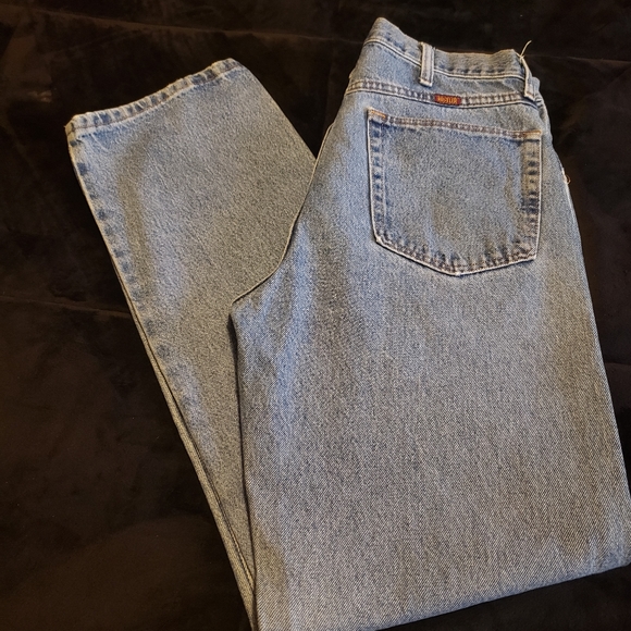 Mens Rustler Blue Jeans 33x32 100% Cotton - Picture 3 of 11